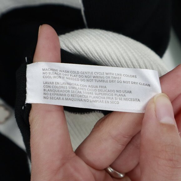 Seven Manor Sweater Women XL Black Rich Auntie Core Twee Preppy Wednesday Addams - Picture 8 of 16